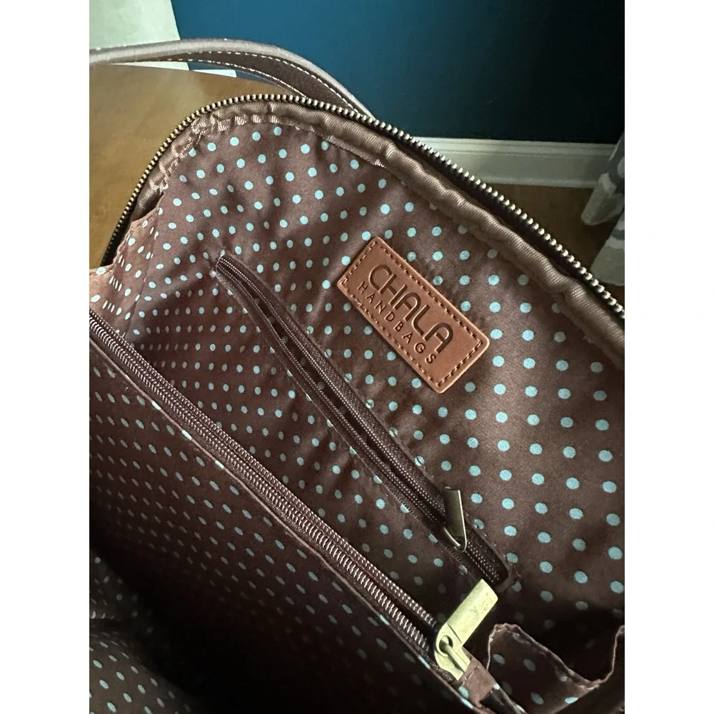 Chala CONVERTIBLE Backpack Purse Shoulder Tote Bag Daisy Gray